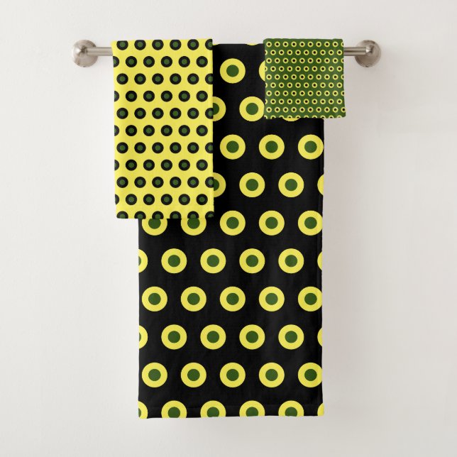 Abstract Dots Bath Towel Set (Insitu)