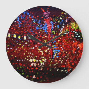 Abstract Dots Painting Love Round Wall Clock