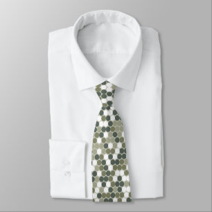 Abstract dots pattern in green tones tie