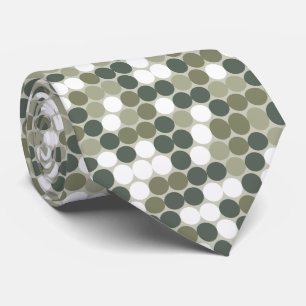 Abstract dots pattern in green tones tie