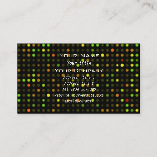 Abstract dots  Science Business Card (Front)