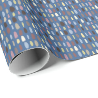 Abstract Dotted Blue Pattern Wrapping Paper