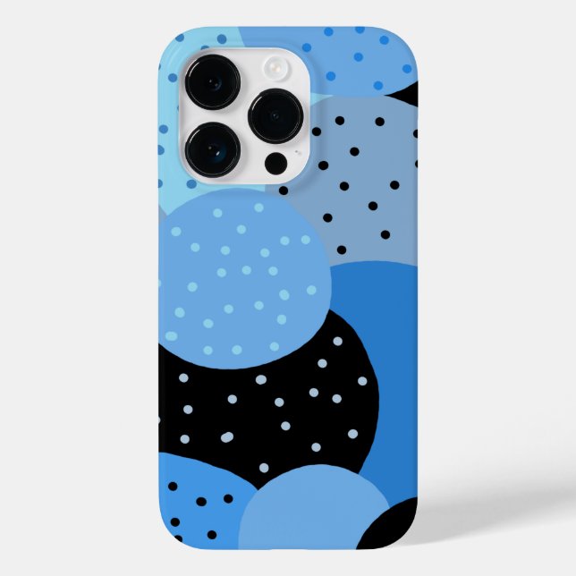 Abstract Dotty Blue Circles Case-Mate iPhone Case (Back)