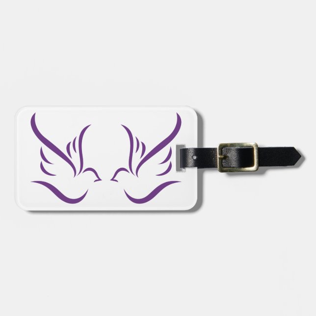 Abstract Doves Luggage Tag (Front Horizontal)