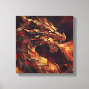 Abstract Dragon Canvas Print