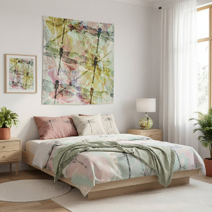 Abstract dragonflies tapestry