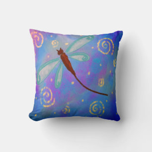 Abstract Dragonfly Cushion