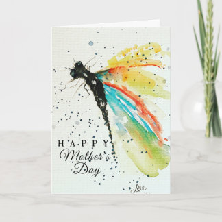 Abstract Dragonfly Mother's Day Card