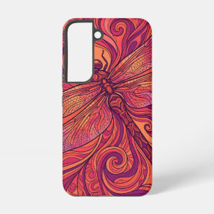 Abstract Dragonfly Sunset Line Samsung Cases