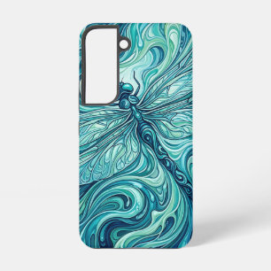Abstract Dragonfly Wings Ocean Blue Samsung Cases