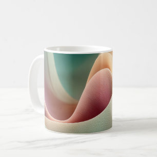Abstract Drapery with Pastel Gradient Flow Coffee Mug