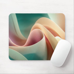 Abstract Drapery with Pastel Gradient Flow Mouse Mat