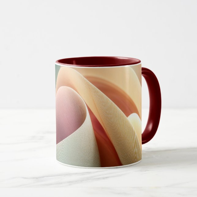 Abstract Drapery with Pastel Gradient Flow Mug (Front Right)