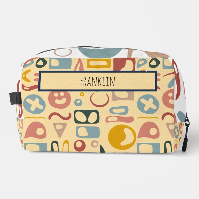 Abstract Drawing I Custom Name  Dopp Kit (Front)