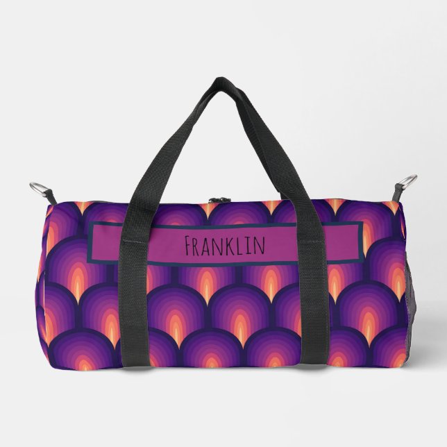 Abstract Drawing I Custom Name  Duffle Bag (Front)