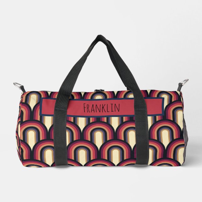 Abstract Drawing I Custom Name  Duffle Bag (Front)