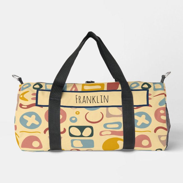 Abstract Drawing I Custom Name  Duffle Bag (Front)