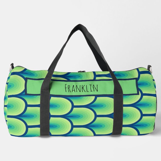 Abstract Drawing I Custom Name  Duffle Bag (Front)