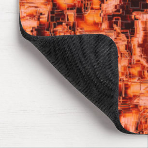 Abstract drawing in mosaic sculpted in coral tones mouse mat