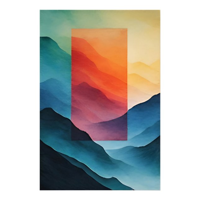 Abstract Dream Mountains Photo Print (Front)