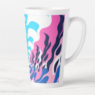 Abstract Dream Wave – Vibrant Surreal Flow Latte Mug