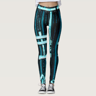 Abstract Dream Wave – Vibrant Surreal Flow Leggings