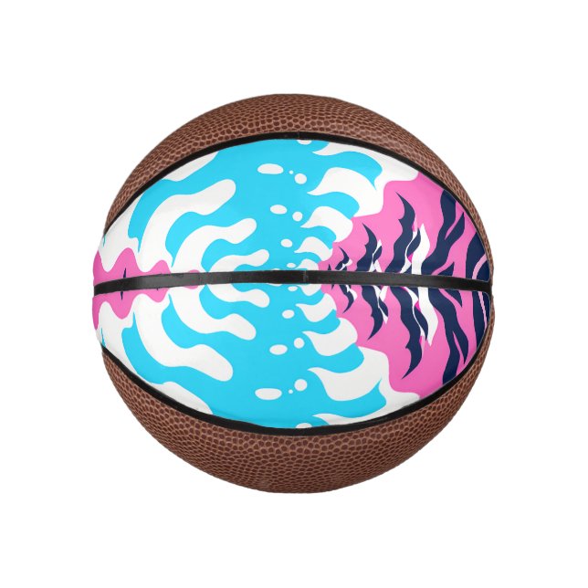 Abstract Dream Wave – Vibrant Surreal Flow Mini Basketball (Front)
