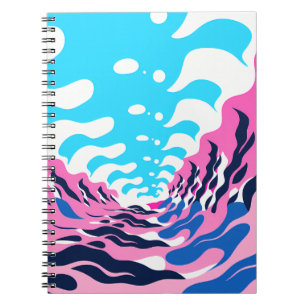 Abstract Dream Wave – Vibrant Surreal Flow Notebook