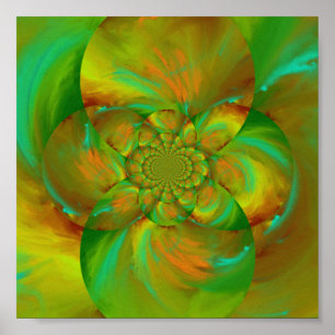 Abstract Dreamo trippy modern art Poster