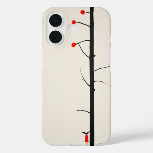 Abstract dreamy little red girl and a tree cover (Back)