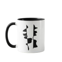 Abstract Dual Face Bi-Color Mug