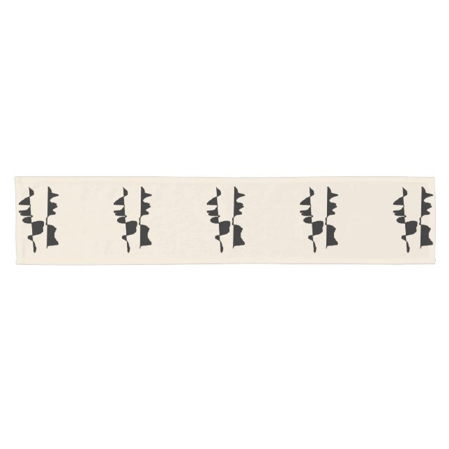 Abstract Dual Face Chic Short Table Runner (Horizontal)