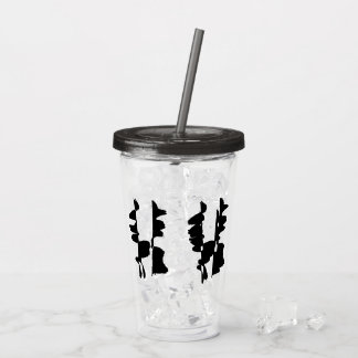 Abstract Dual Face Straw Tumbler