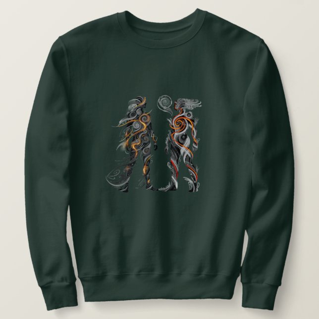 Abstract Duality Men’s Sweatshirt (Design Front)