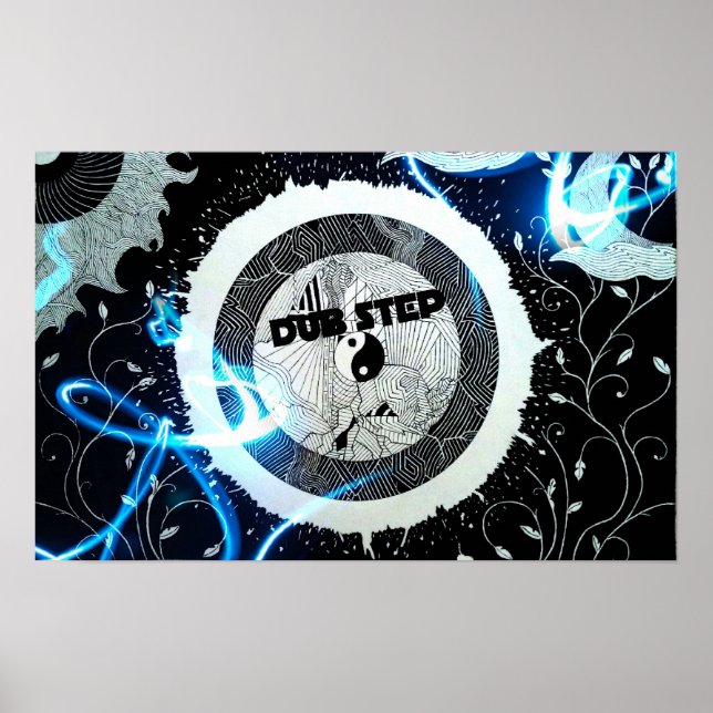 Abstract Dubstep Speaker Dub Step Poster (Front)