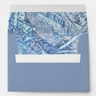 Abstract Dusty Blue Wedding Adress Envelope