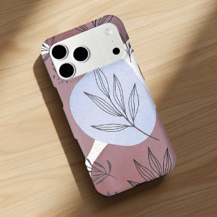 Abstract Dusty Rose and Sage Green Botanical Patte
