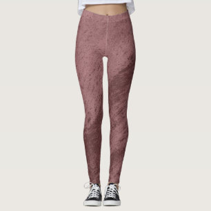 Abstract Dusty Rose Grunge Texture Leggings