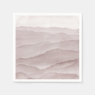 Abstract dusty rose mountains wedding napkin