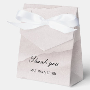 Abstract dusty rose personalised wedding favour box
