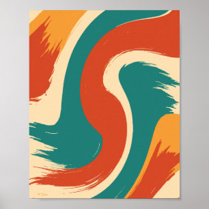 Abstract Dynamic Flow Modern Artwork Poster
