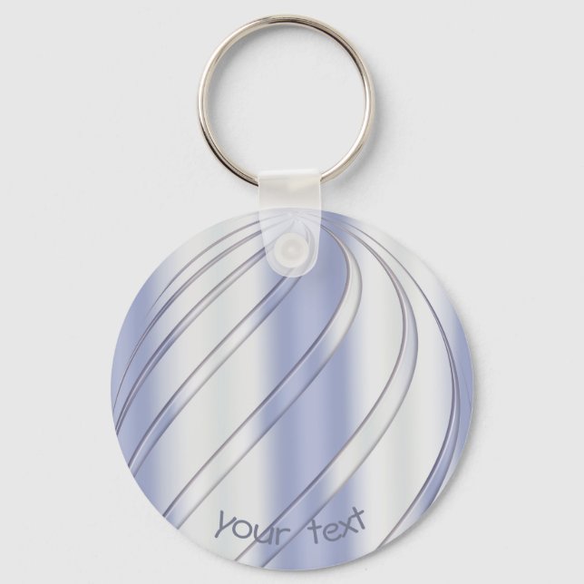Abstract dynamic spiral texture.text. key ring (Front)