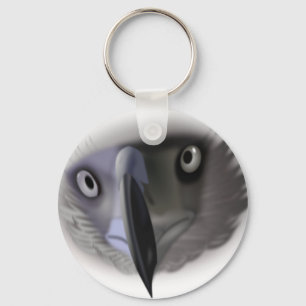 Abstract Eagle Face Key Chain