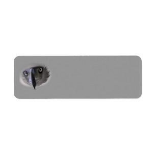 Abstract Eagle Face Return Address Label