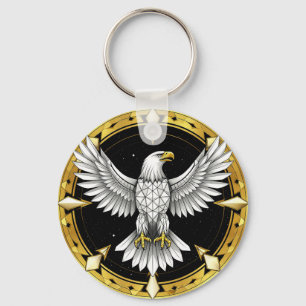 Abstract Eagle Spreading Wings Key Ring