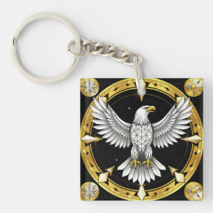 Abstract Eagle Spreading Wings Key Ring