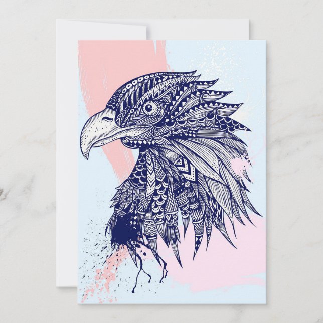 Abstract Eagle Thank You Card (Front)