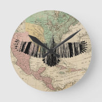 Abstract Eagle Tree Silhouettes America USA Map