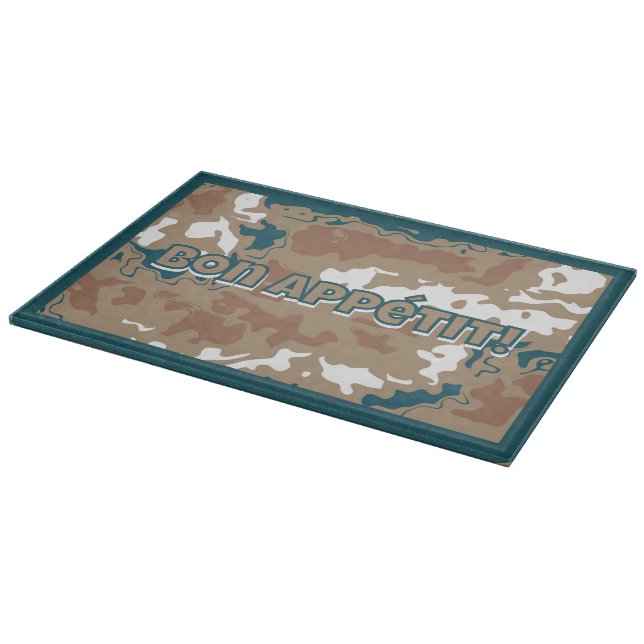 Abstract Earth Camouflage Brown Cutting Board (Corner)