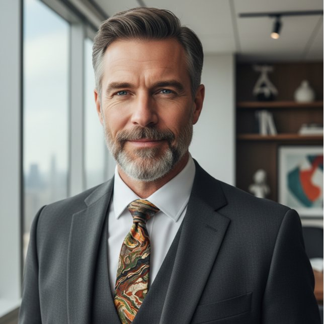 Abstract Earth Tone Camouflage Pattern Tie (Creator Uploaded)